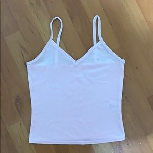 Baby pink Velvet cropped tank top